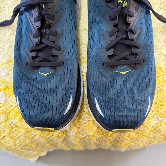 Hoka One One Clifton 8 Wide Teal Yellow Men's Running Shoes Size 11 wide Nice! - Picture 12 of 16